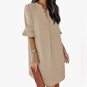 Women’s tunic dress v neck shift dress size large